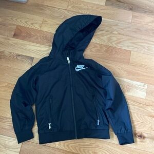 Nike hooded rain jacket.  Size 6-7
